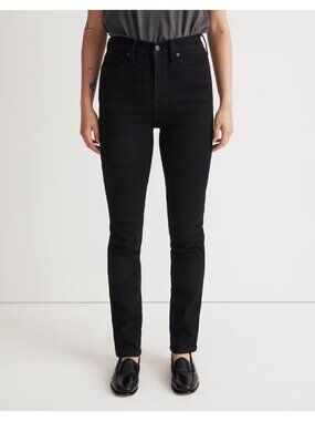 Madewell Stovepipe Jeans in Black Rinse Women's Size 26 NWT NM217